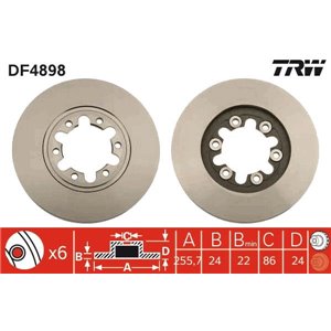 DF4898  Brake disc TRW  - Top1autovaruosad