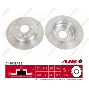 C44031ABE  Brake disc ABE 