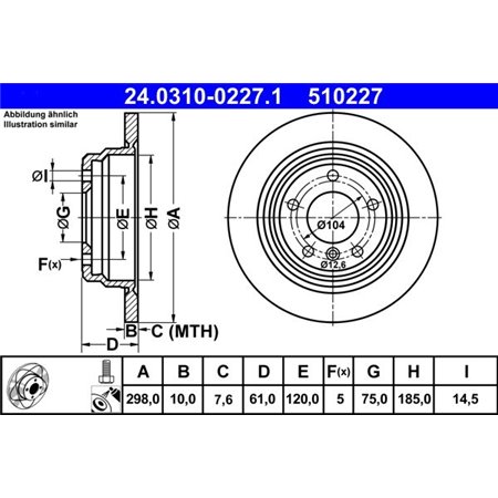 24.0310-0227.1 Тормозной диск ATE