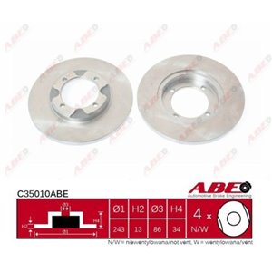 C35010ABE Brake Disc ABE - Top1autovaruosad