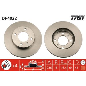 DF4022  Brake disc TRW 