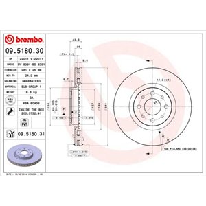 09.5180.31 Jarrulevy BREMBO - Top1autovaruosad