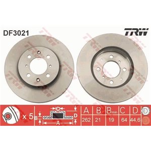 DF3021 Brake Disc TRW - Top1autovaruosad