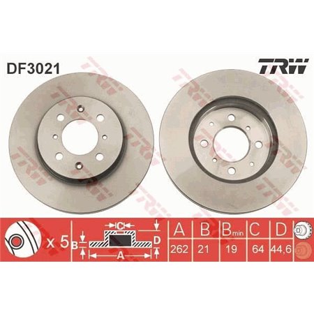 DF3021 Brake Disc TRW