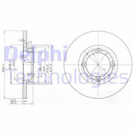 BG3551 Bromsskiva DELPHI