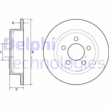 BG4648  Brake disc DELPHI 