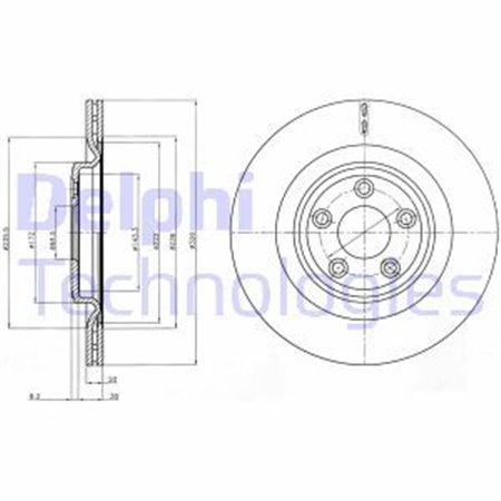 BG4202C Тормозной диск DELPHI