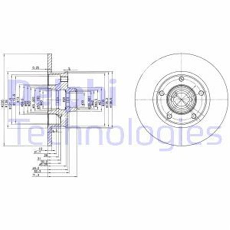 BG2714 Brake Disc DELPHI