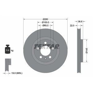 92082305 Тормозной диск TEXTAR - Top1autovaruosad