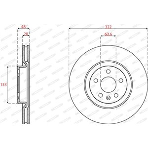 DDF2693C Brake Disc FERODO - Top1autovaruosad