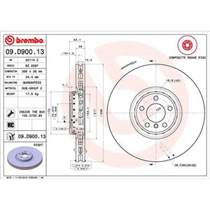 09.D900.13 Bromsskiva BREMBO - Top1autovaruosad