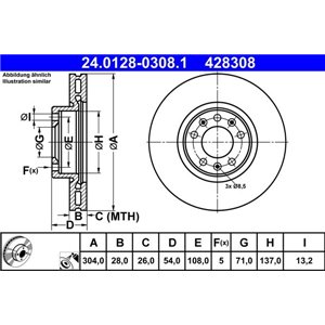 24.0128-0308.1 Тормозной диск ATE - Top1autovaruosad