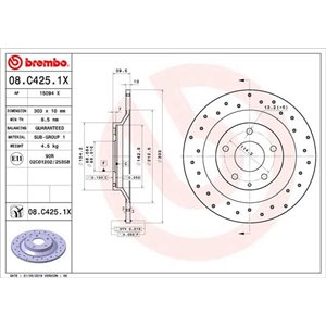 08.C425.1X  Piduriketas BREMBO 