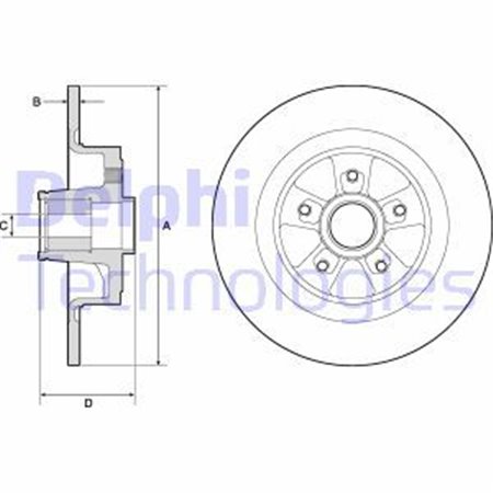 BG9136RS Brake Disc DELPHI