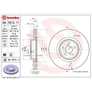 09.7812.11 Тормозной диск BREMBO     