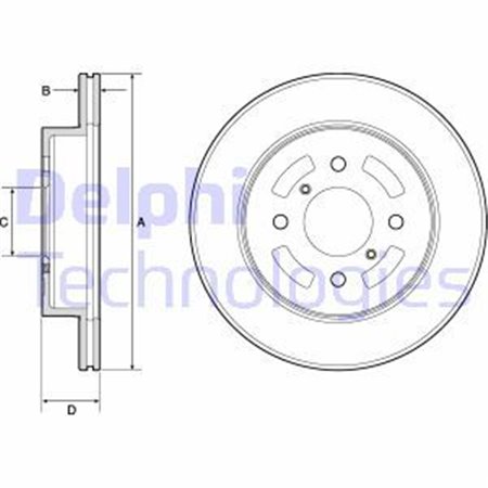 BG3941 Brake Disc DELPHI