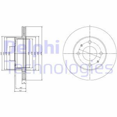 BG3946 Тормозной диск DELPHI