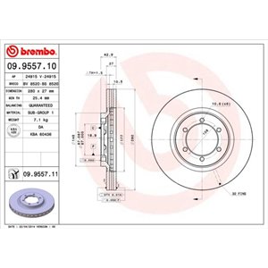 09.9557.11  Brake disc BREMBO 