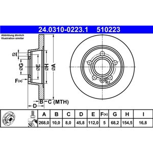 24.0310-0223.1 Тормозной диск ATE - Top1autovaruosad