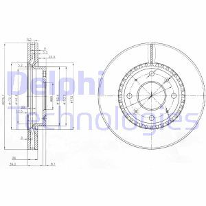 BG4016  Brake disc DELPHI 