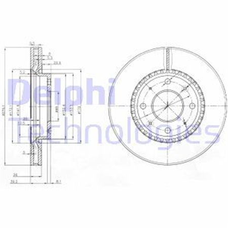 BG4016 Bromsskiva DELPHI