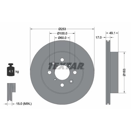 92135303 Brake Disc TEXTAR