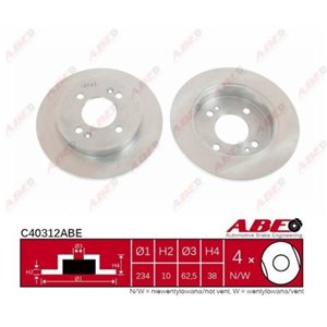 C40312ABE  Brake disc ABE 