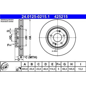 24.0125-0215.1 Тормозной диск ATE - Top1autovaruosad