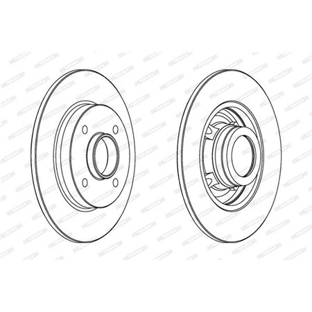 DDF1523C-1  Brake disc FERODO 