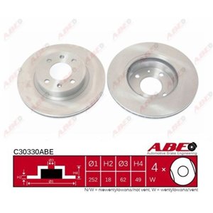 C30330ABE Brake Disc ABE - Top1autovaruosad