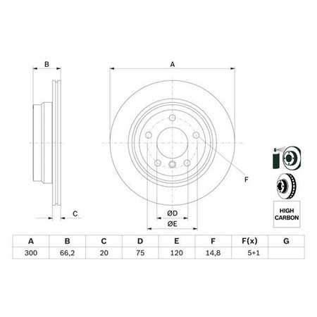 0 986 479 263 Brake Disc BOSCH