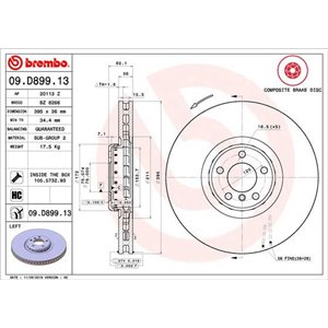 09.D899.13 Тормозной диск BREMBO - Top1autovaruosad