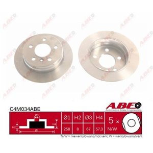 C4M034ABE Тормозной диск ABE      - Top1autovaruosad
