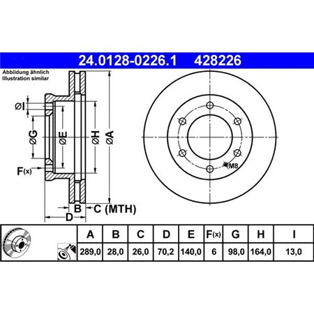 24.0128-0226.1 Brake Disc ATE