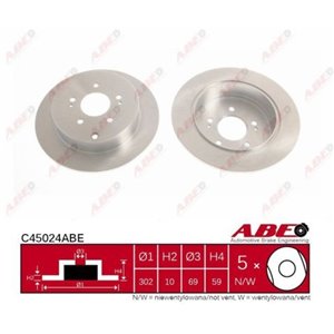C45024ABE Тормозной диск ABE      - Top1autovaruosad