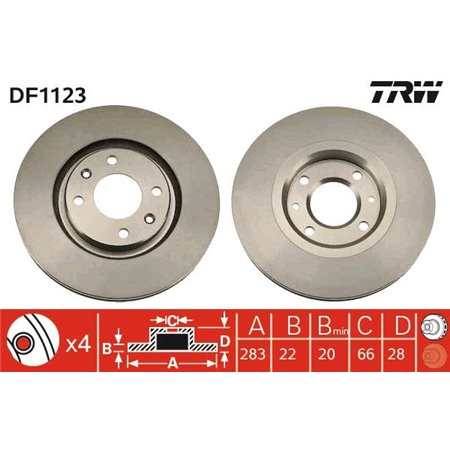 DF1123 Тормозной диск TRW