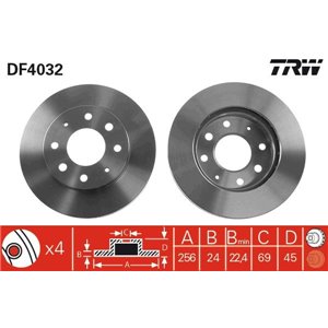 DF4032 Тормозной диск TRW - Top1autovaruosad