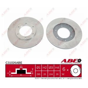 C31026ABE Brake Disc ABE - Top1autovaruosad