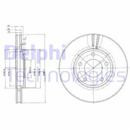 BG3383 Brake Disc DELPHI