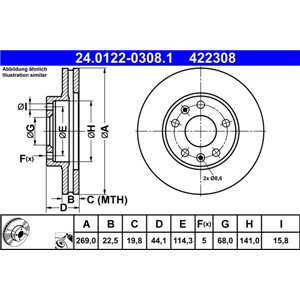 24.0122-0308.1 Тормозной диск ATE - Top1autovaruosad