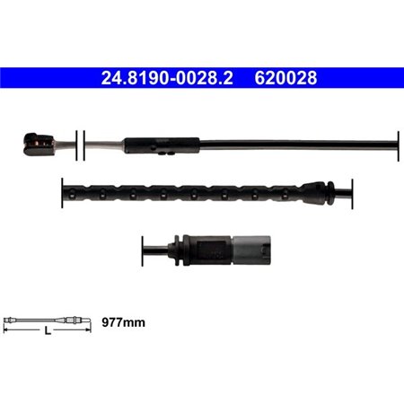 24.8190-0028.2 Warning Contact, brake pad wear ATE