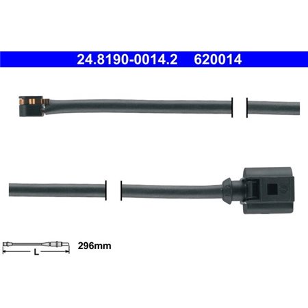 24.8190-0014.2 Varning kontakt, bromsbelägg slitage ATE