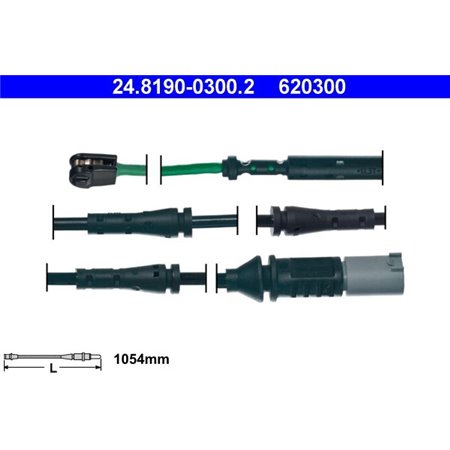 24.8190-0300.2 Varning kontakt, bromsbelägg slitage ATE