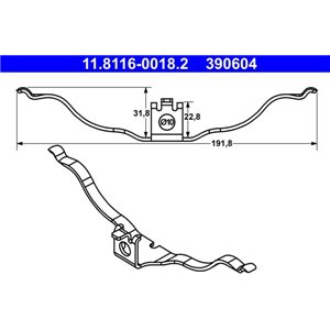 11 8116-0018 2  Brake pad fitting set ATE - Top1autovaruosad