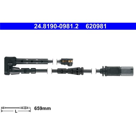 24.8190-0941.2 Warning Contact, brake pad wear ATE