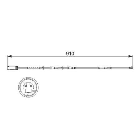 1 987 473 522 Warning Contact, brake pad wear BOSCH