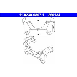 11.0230-0807.1 Кронштейн, корпус скобы тормоза ATE - Top1autovaruosad