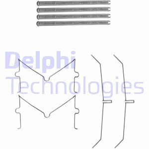 LX0637 Комплектующие, дисковые тормозные колодки DELPHI     