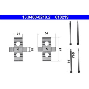 13.0460-0219.2 Lisakomplekt, ketaspiduriklotsid ATE - Top1autovaruosad