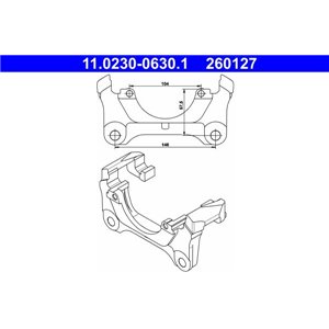 11.0230-0630.1 Bracket, brake caliper ATE - Top1autovaruosad